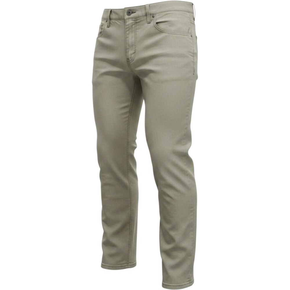 Brunello Cucinelli Mens Traditional Fit Olive Green Stretch Twill Pants 36 US